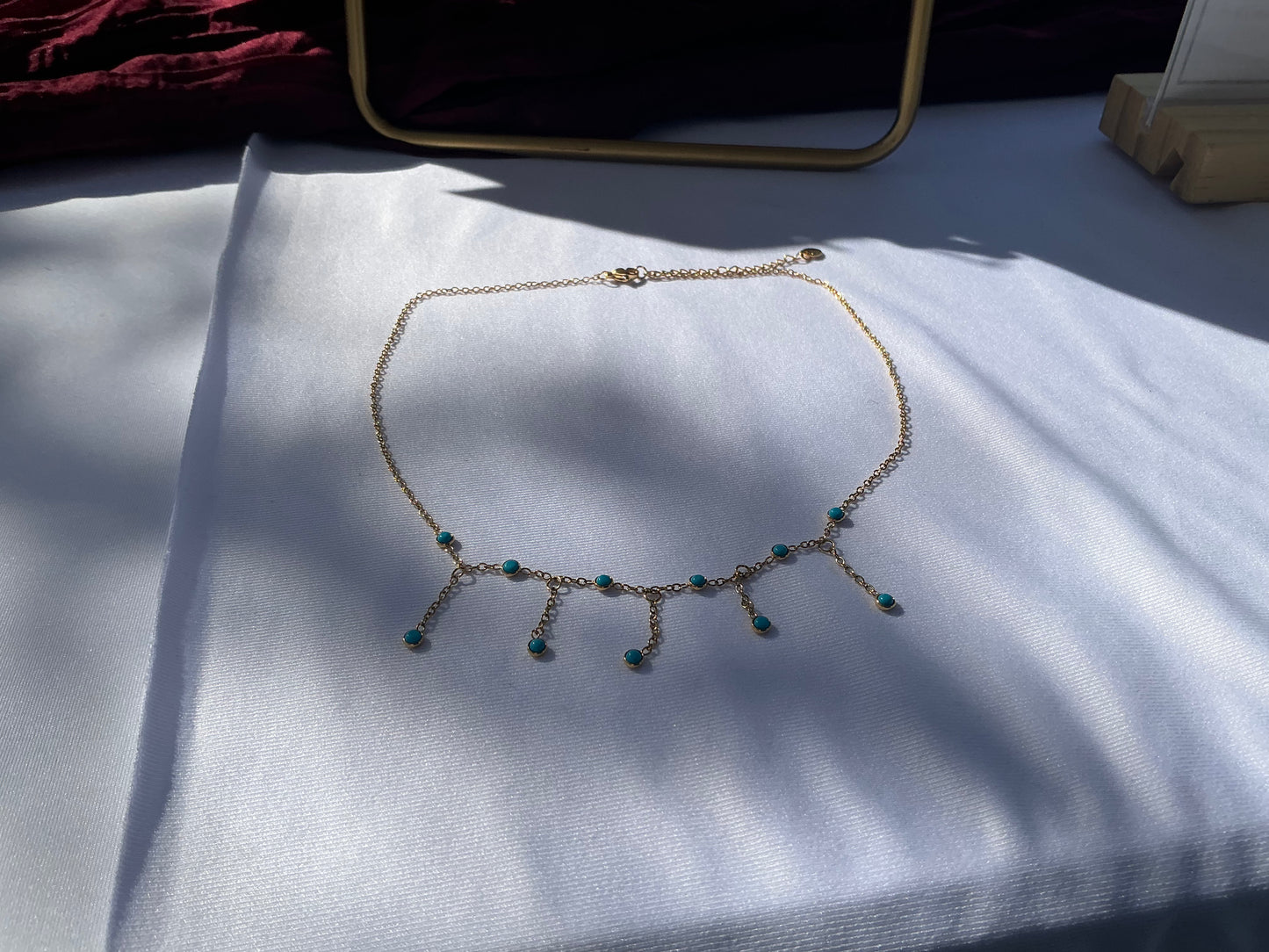 High-low turquoise necklace