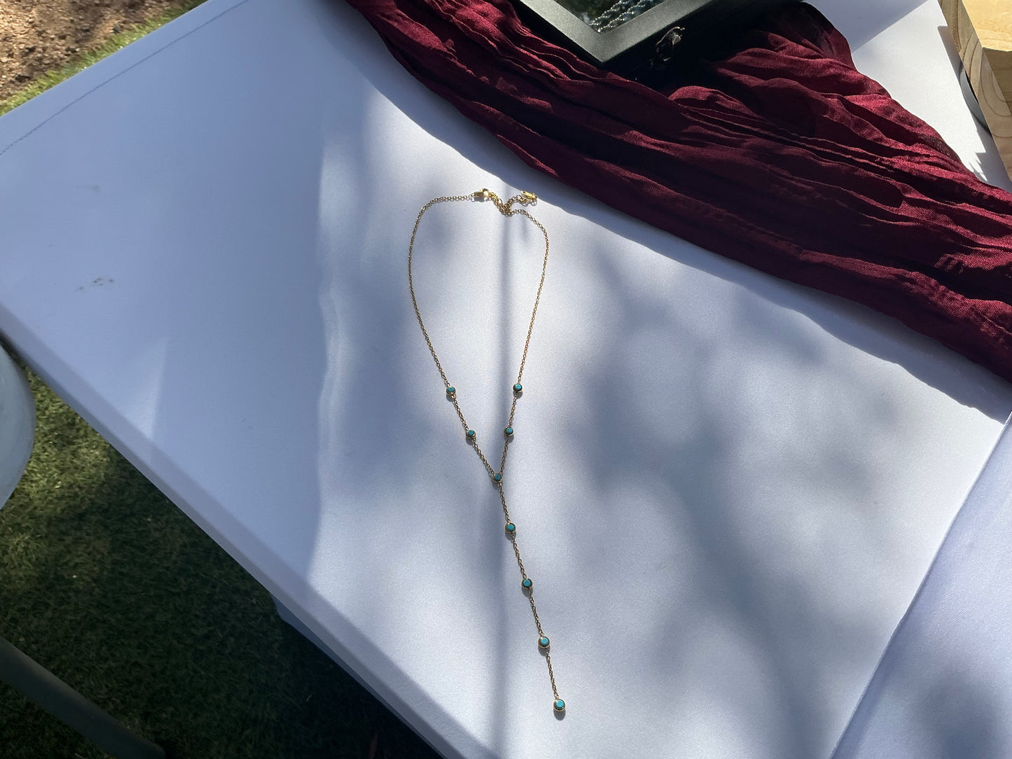 Turquoise Lariat Necklace