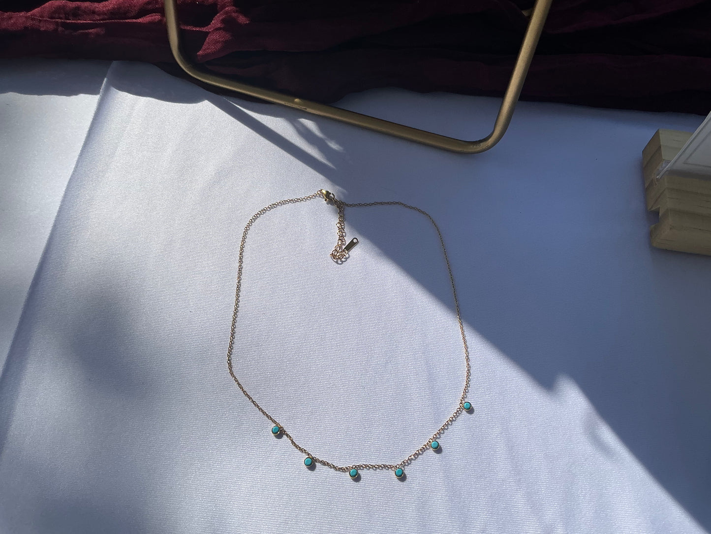 Turquoise stud necklace