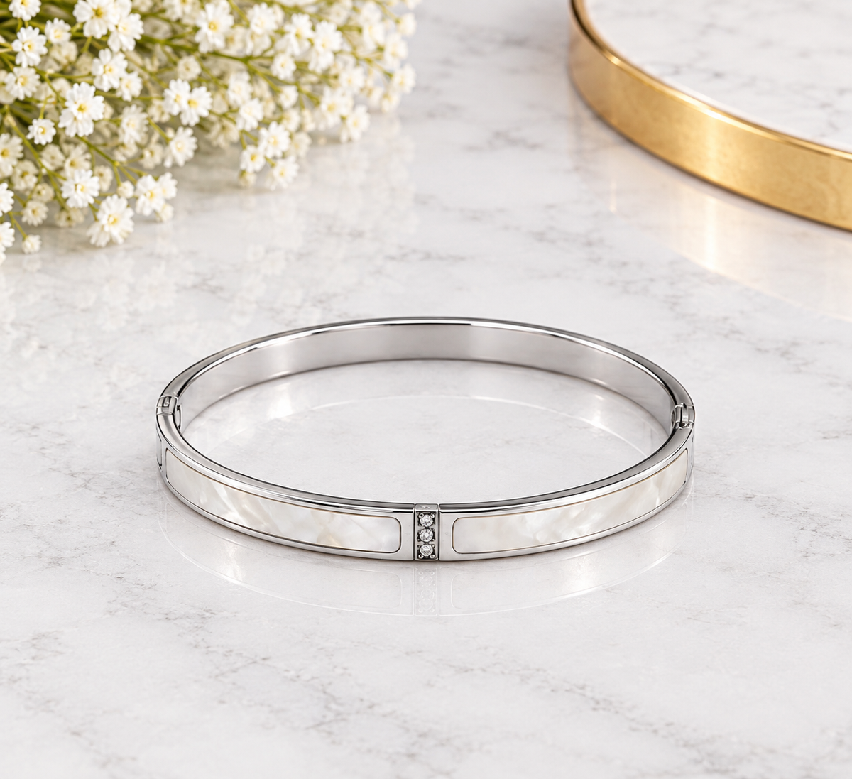 Silver Mother-of-Pearl Cuff