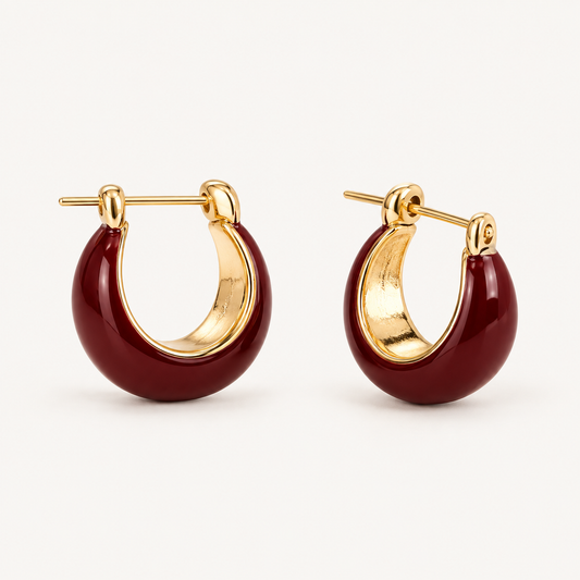 Maroon Mini Hoops