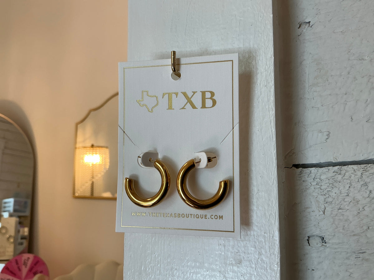 Cut Gold Hoops