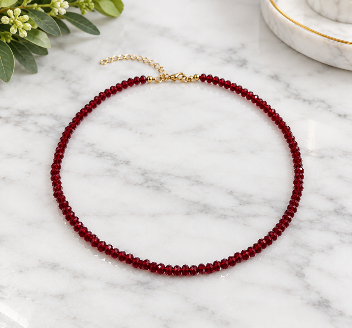 All Maroon Necklace