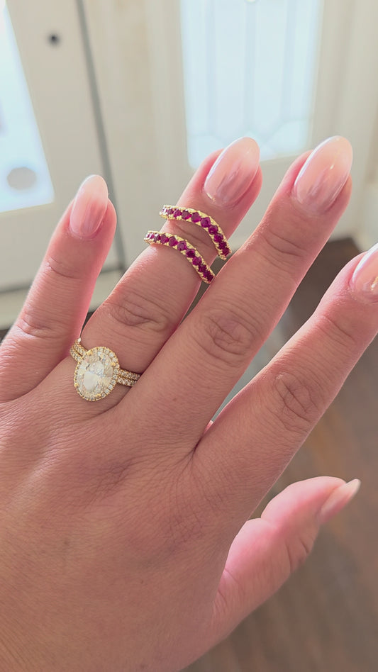 3mm Maroon Ring Bands (set of 2)