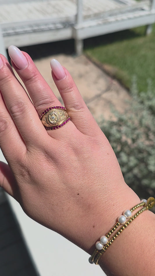 2mm Maroon Stainless Steel Ring Band
