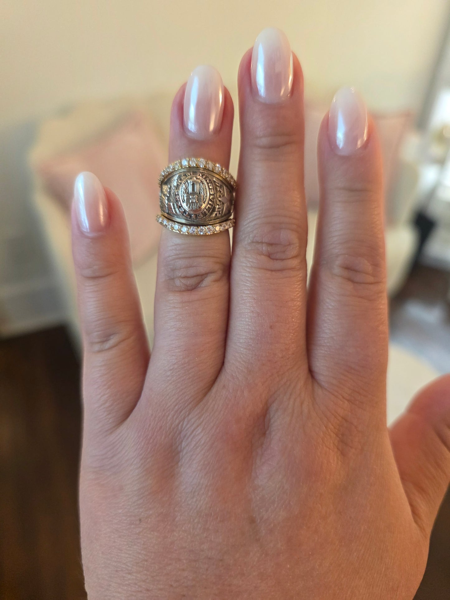 2mm All White Stainless Steel Ring Band