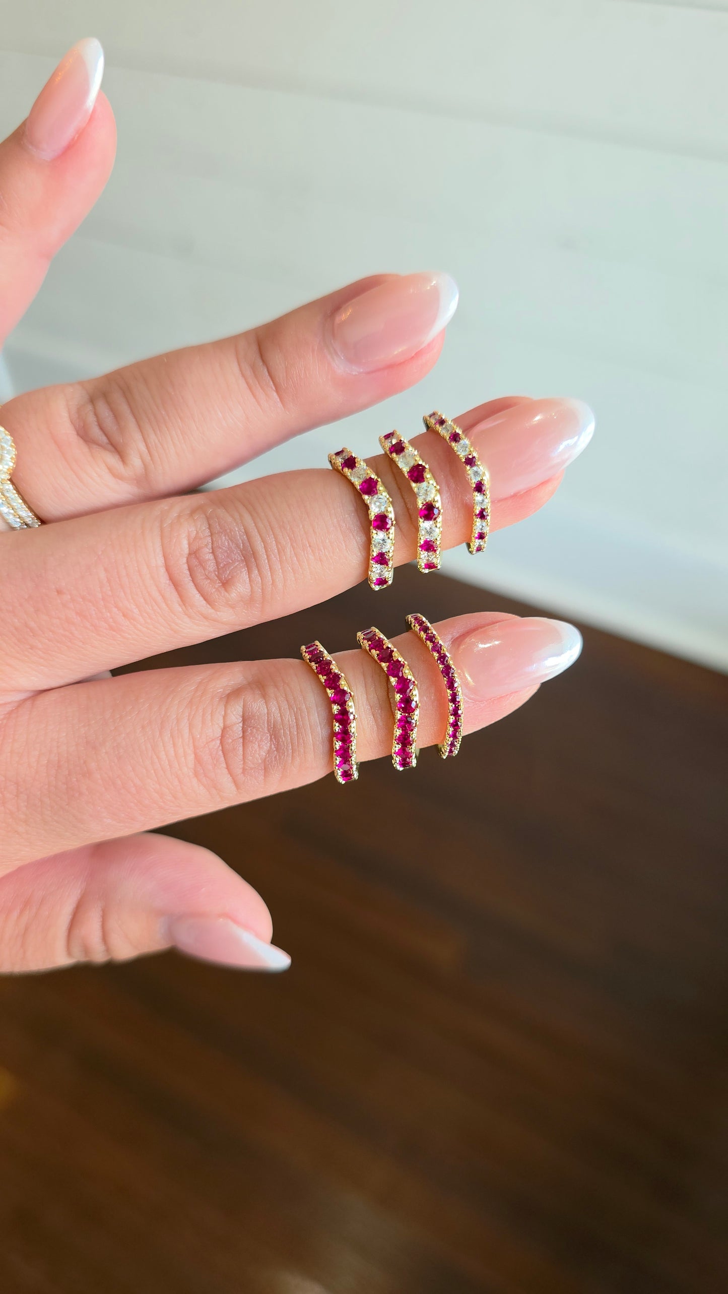 3mm Maroon Ring Bands (set of 2)