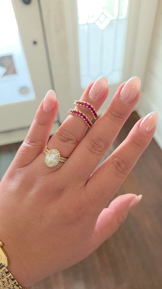 3mm Maroon Ring Bands (set of 2)