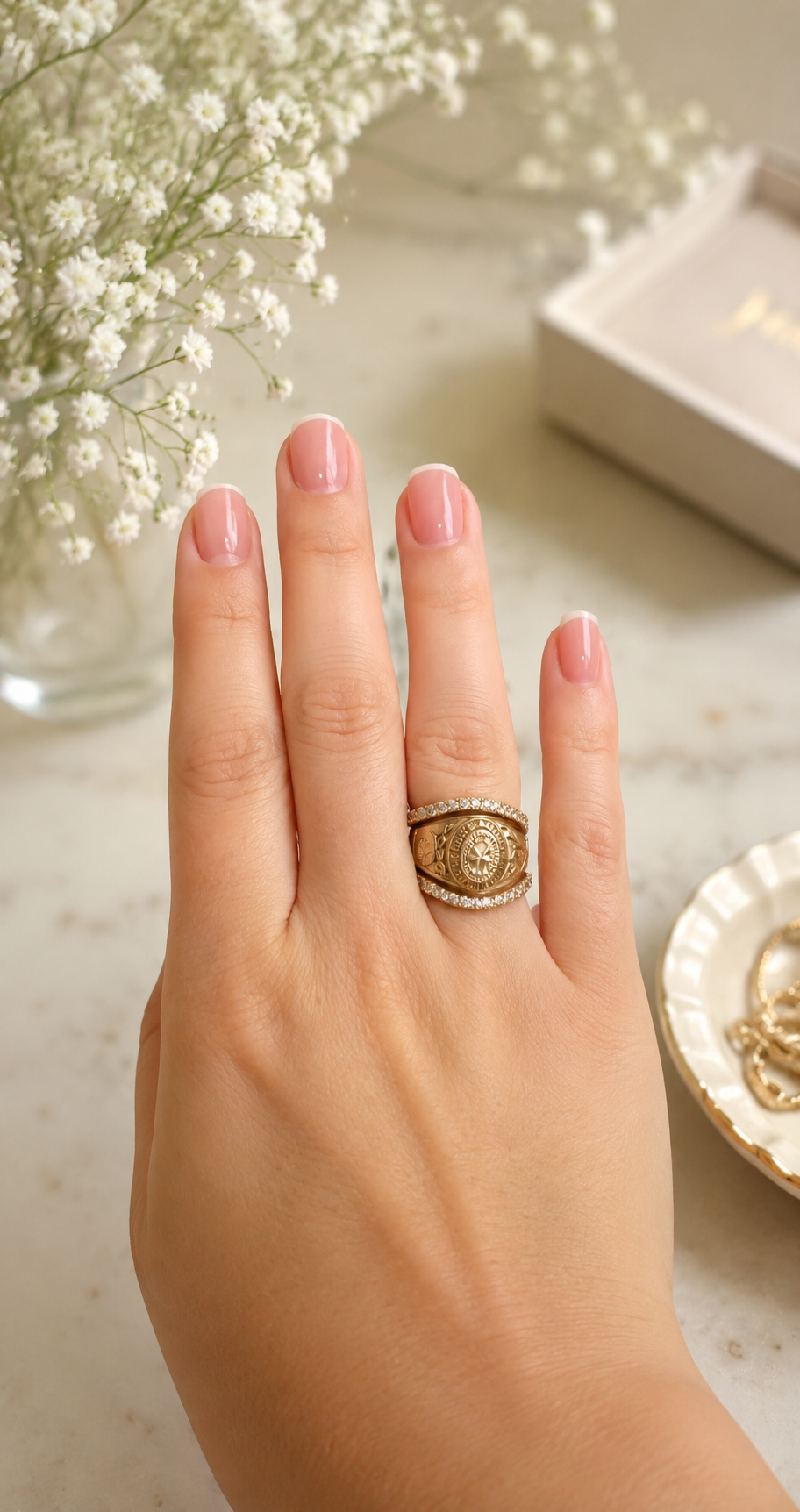 2mm All White Stainless Steel Ring Band