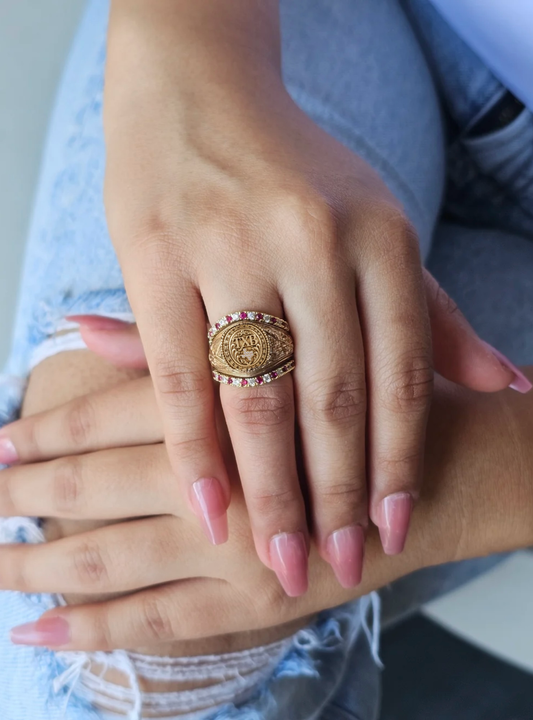 2mm Maroon & White Ring Bands (set of 2)