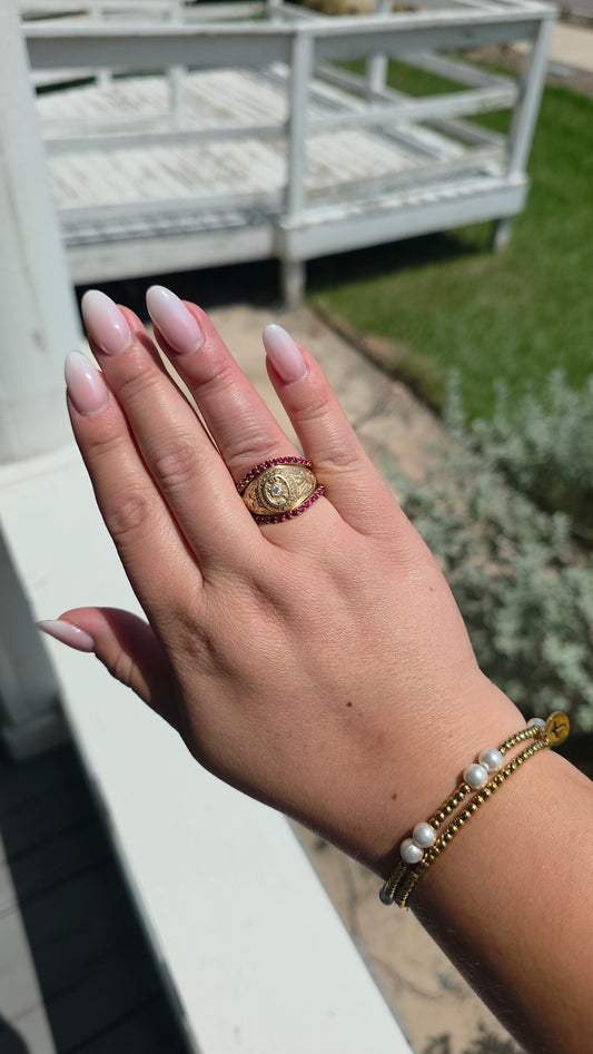 2mm Maroon Stainless Steel Ring Band